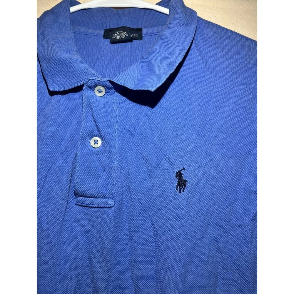 Polo Ralph Lauren Mens Size L Pale Blue Polo Short Sleeve 100% Cotton Polo A14
